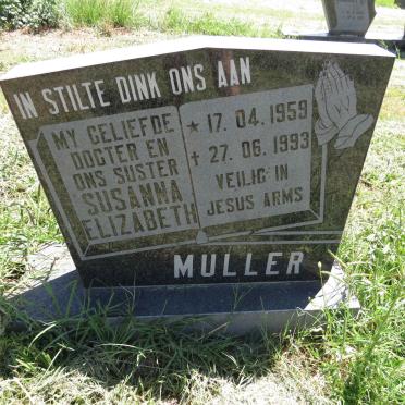 MULLER Susanna Elizabeth 1959-1993