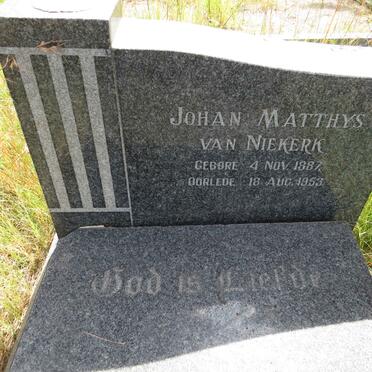 NIEKERK Johan Matthys, van 1887-1953 
