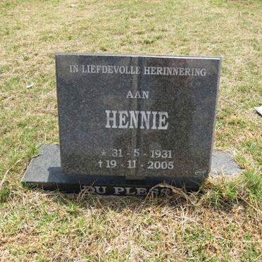 PLESSIS Hennie, du 1931-2005