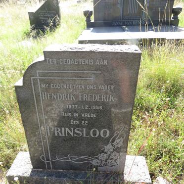 PRINSLOO Hendrik Frederik 1877-1856