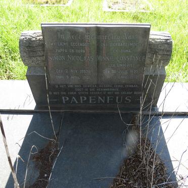 PAPENFUS Simon Nicolaas 1892-1961 & Minnie Constance LINDEQUE 1895-1974