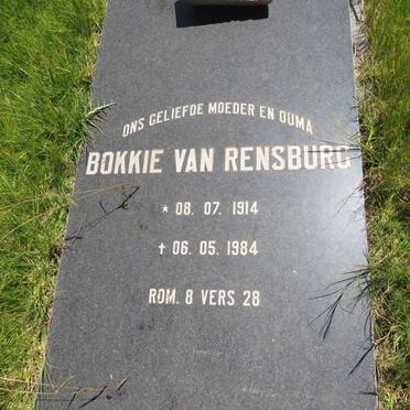 RENSBURG Bokkie, van 1914-1984