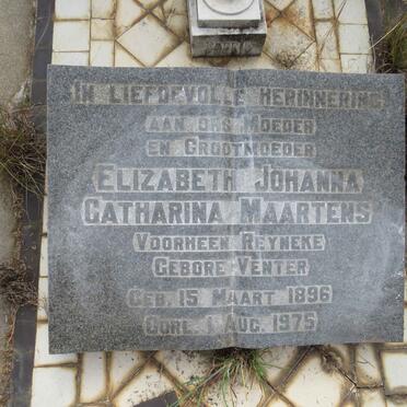 REYNEKE Johannes Mattheus 1881-1937 & Elizabeth Johanna Catharina MAARTENS nee VENTER 1896-1975_2