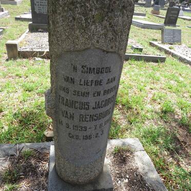 RENSBURG Francois Jacobus, van 1939-1961