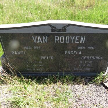 ROOYEN Daniel Pieter, van 1911-1982 & Engela Gertruida 1911-1984