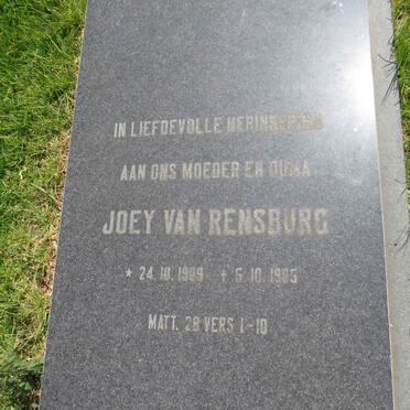 RENSBURG Joey, van 1909-1985