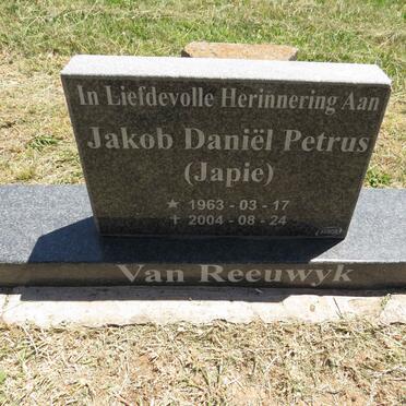 REEUWYK Jakob Daniel Petrus, van 1963-2004