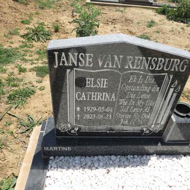 RENSBURG Elsie Cathrina, Janse van 1929-2023