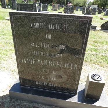 REEUWYK Japie, van 1931-1994