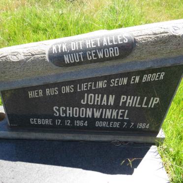 SCHOONWINKEL Johan Phillip 1964-1984