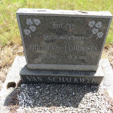 SCHALKWYK Phillipus Lodewikus, van 1940-1968