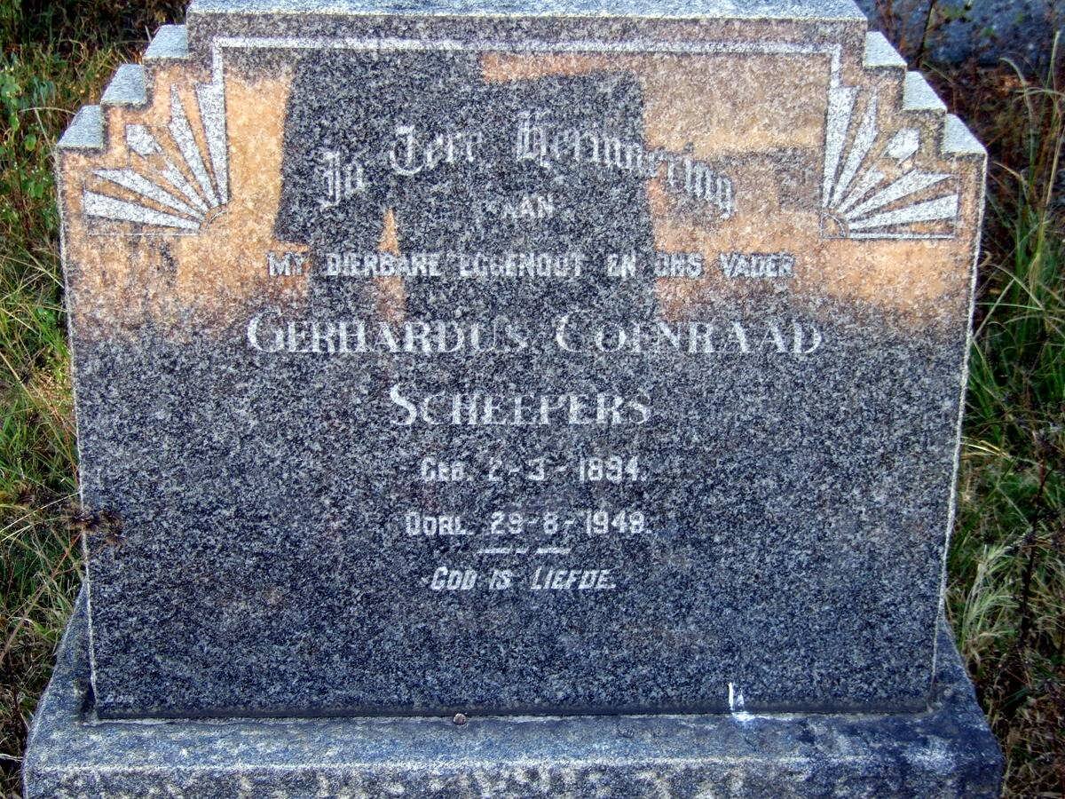 SCHEEPERS Gerhardus Coenraad 1894-1949