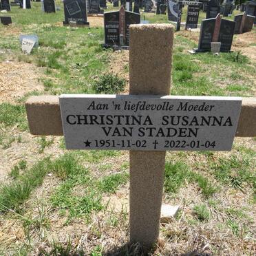STADEN Christina Susanna, van 1951-2022 