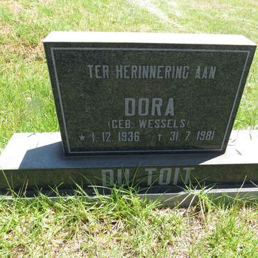 TOIT Dora, du nee WESSELS 1936-1981