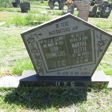 UYS Dirk Cornelius 1910-1994 & Martha Aletta VAN VUUREN 1917-2008