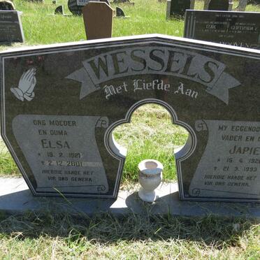 WESSELS Japie 1920-1993 & Elsa 1921-2001
