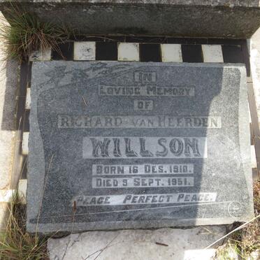 WILLSON Richard Van Heerden 1910-1951