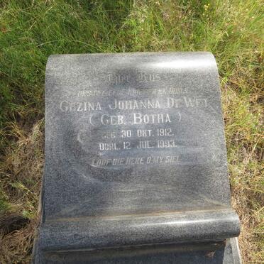 WEPENER Gezina Johanna de Wet nee BOTHA 1912-1993_2