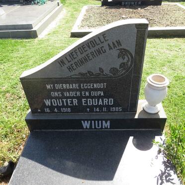 WIUM Wouter Eduard 1918-1985