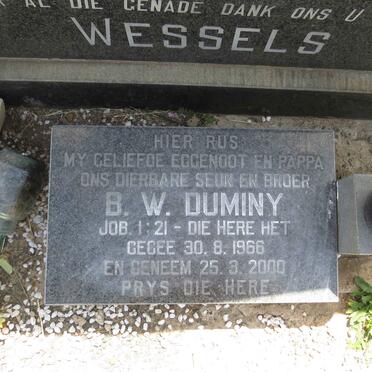 WESSELS Jacobus Eduard 1906-1985 & Kitty Barbara PRETORIUS 1914-1992 :: DUMINY B.W. 1966-2000 _2