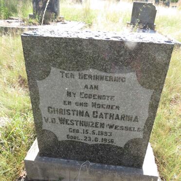 WESTHUIZEN Christina Catharina, v.d. nee WESSELS 1893-1956