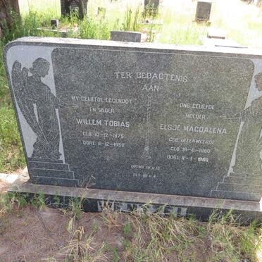 WENTZEL Willem Tobias 1875-1952 & Elsje Magdalena UITENWEERDE 1880-1960