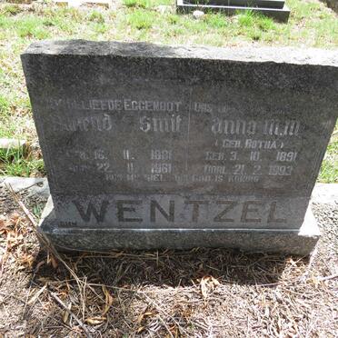 WENTZEL Barend Smit 1881-1961 & Anna M.M. BOTHA 1891-1993