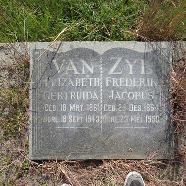 ZYL Frederik Jacobus, van 1864-1950 & Elizabeth Gertruida 1861-1943