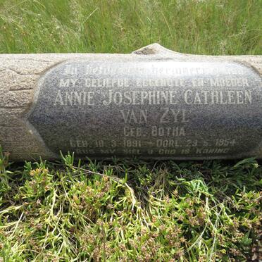 ZYL Annie Josephine Cathleen, van nee BOTHA 1891-1954