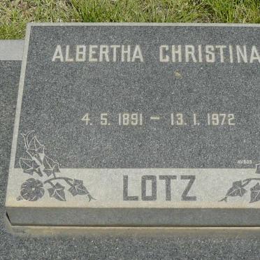 LOTZ Albertha Christina 1891-1972