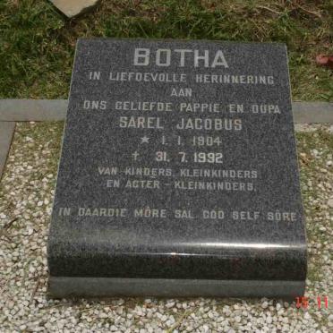 BOTHA Sarel Jacobus 1904-1992