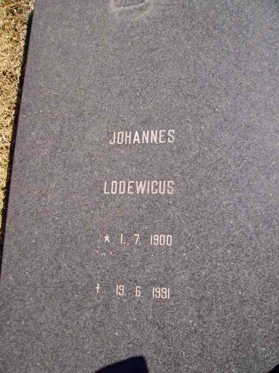 ? Johannes Lodewicus 1900-1991