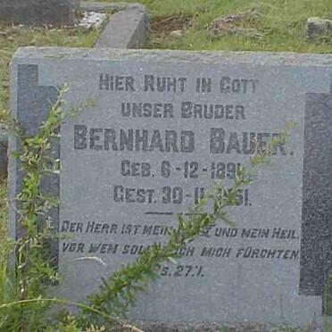 BAUER Bernhard 1894-1951