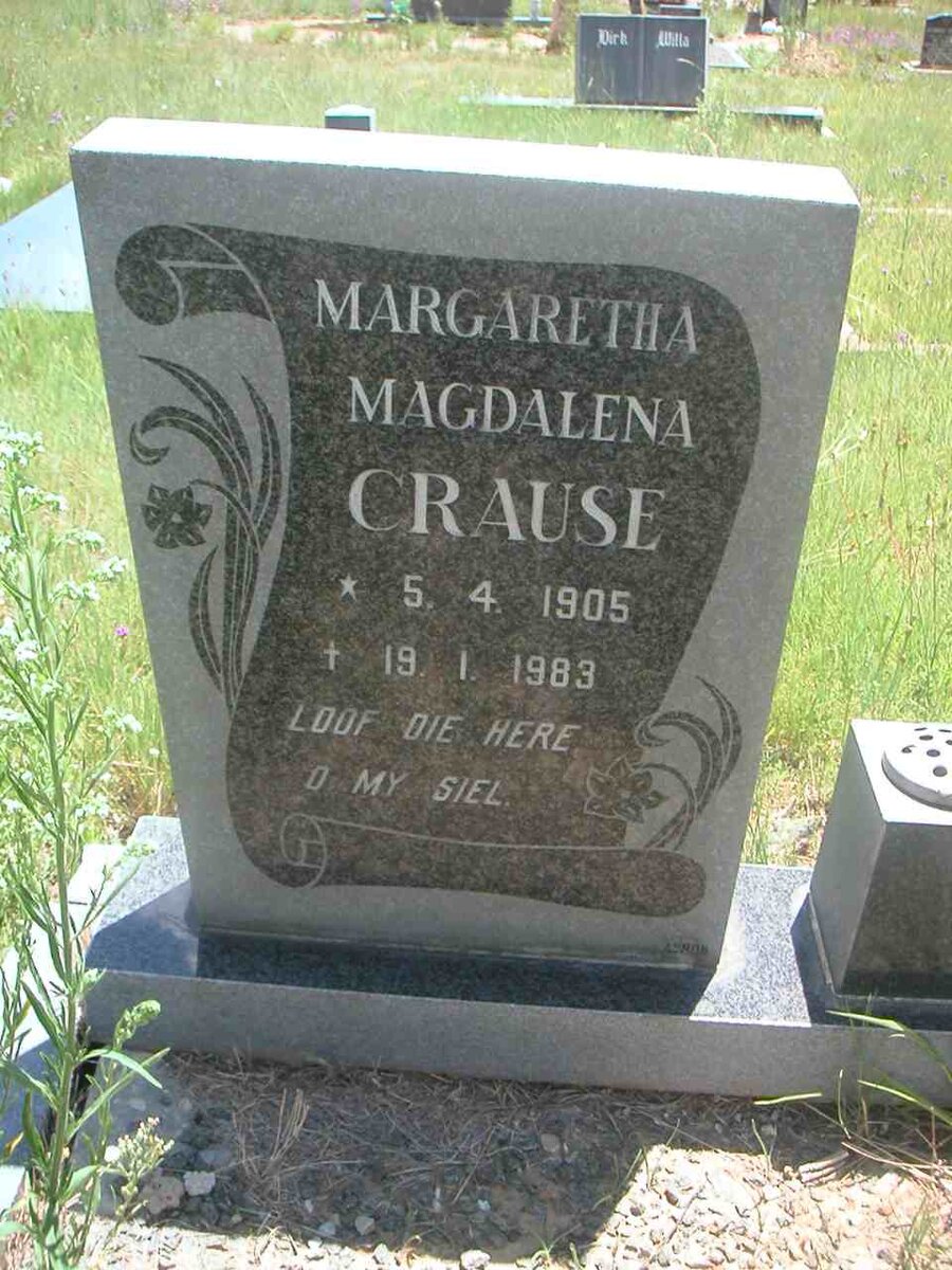 CRAUSE Margaretha Magdalena 1905-1983
