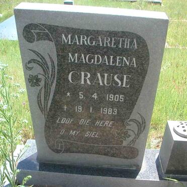 CRAUSE Margaretha Magdalena 1905-1983