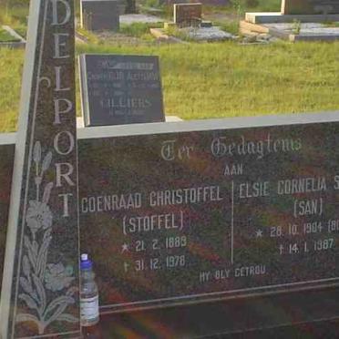 DELPORT Coenraad Christoffel 1889-1978 &amp; Elsie Cornelia Susanna BOTHA 1904-1987