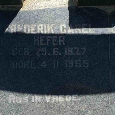 HEFER Frederik Carel 1877-1955 &amp; Christina Magdalena TALJAARD 1884-?