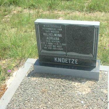 KNOETZE Wilhelmina Adriana nee VENTER 1886-1919