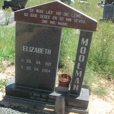 MOOLMAN Elizabeth 1921-2004