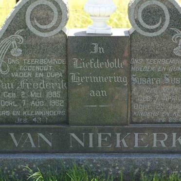 NIEKERK Jan Frederik, van 1885-1962 &amp; Susara Susanna MEINTJES 1888-1973