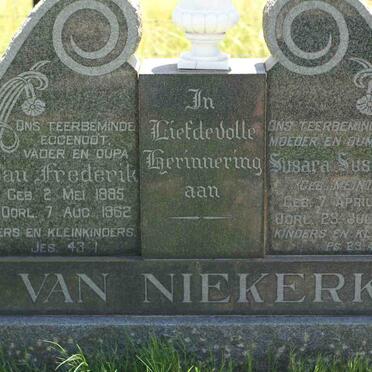 NIEKERK Jan Frederik, van 1885-1962 &amp; Susara Susanna MEINTJES 1888-1973