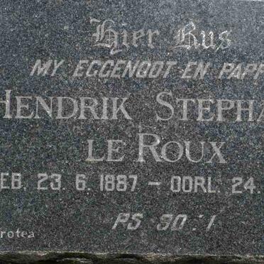 ROUX Hendrik Stephanus, le 1887-1968