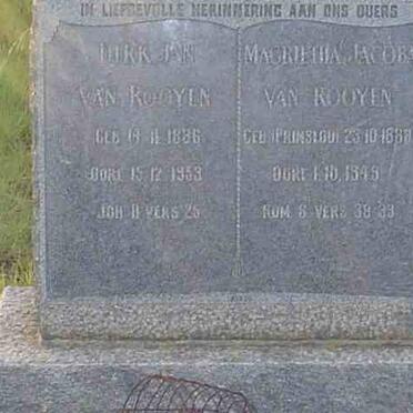 ROOYEN Dirk J.N., van 1886-1953  &amp; Magrietha Jacoba PRINSLOO 1888-1949