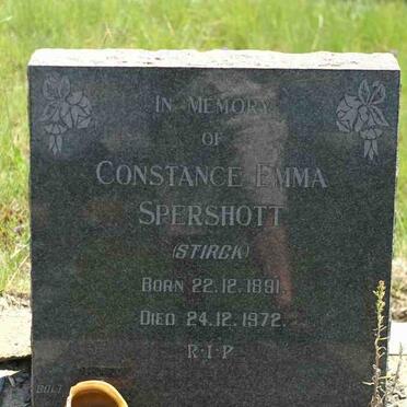 SPERSHOTT Constance Emma nee STIRCK 1891-1972