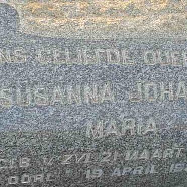 VENTER Susanna Johanna Maria nee VAN ZYL 1902-1989
