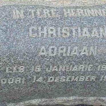 VENTER Christiaan Adriaan 1903-1955