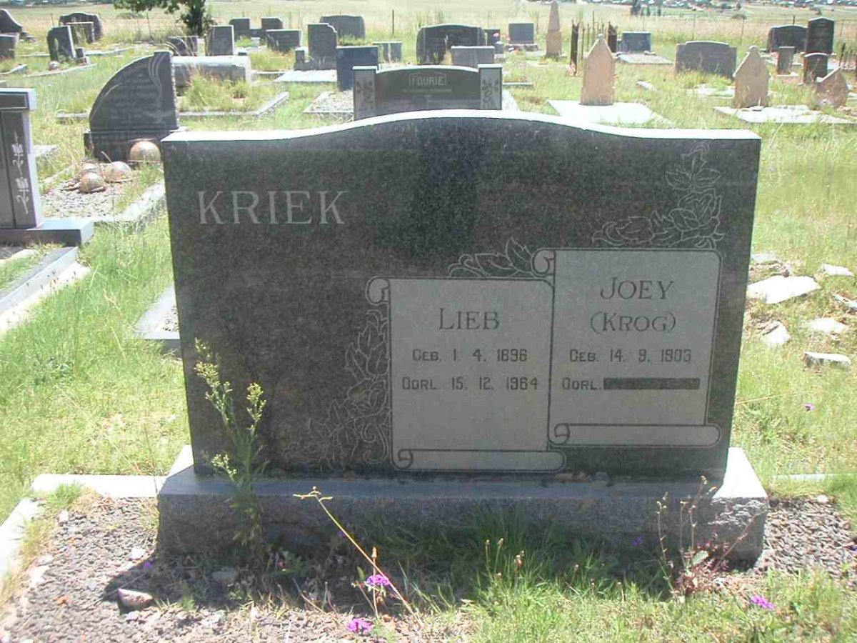 KRIEK Lieb 1896-1964 &amp; Joey KROG 1903-