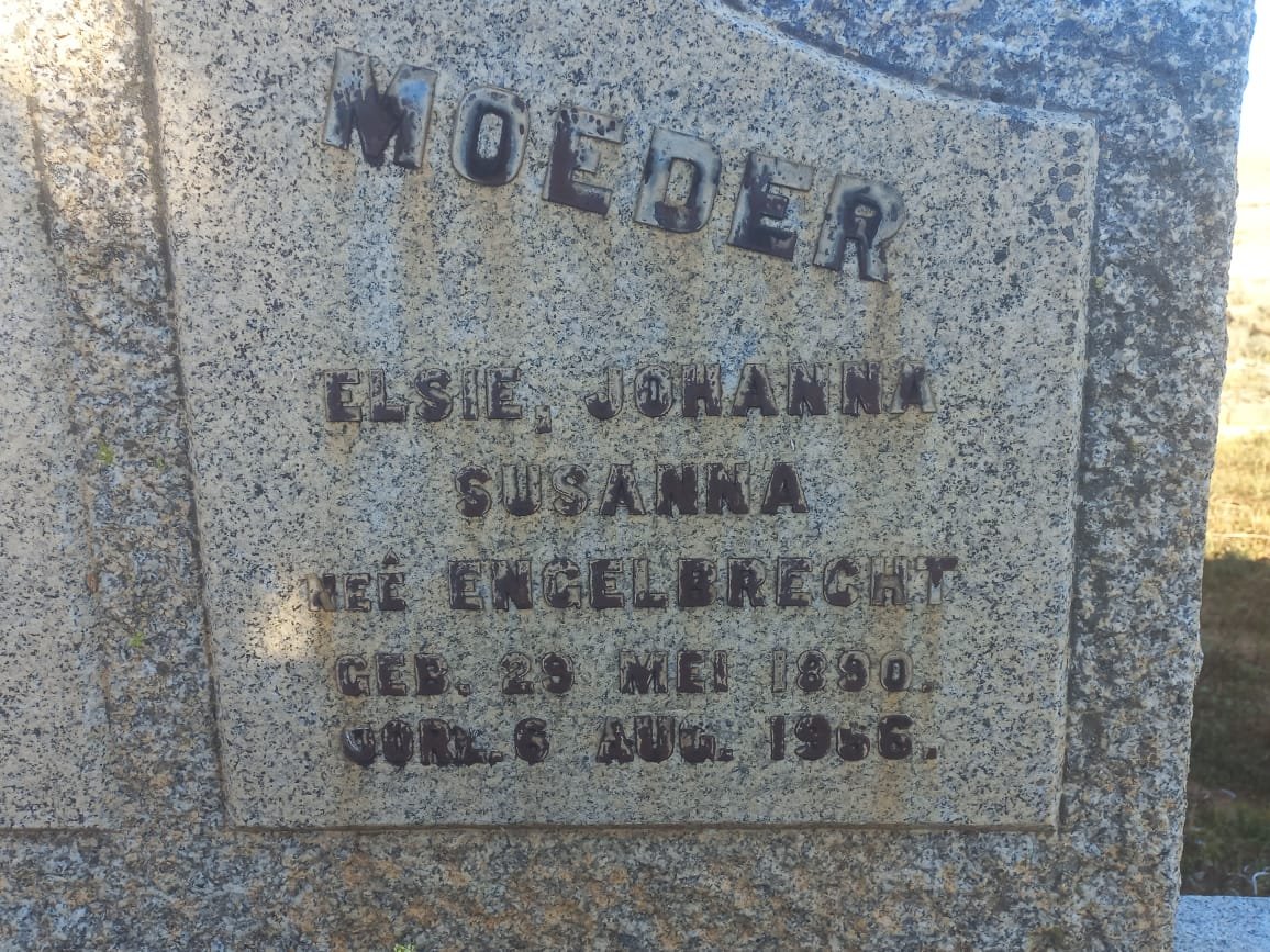 FOUCHE Frederik Gerhardus 1893-1944 & Elsie Johanna Susanna ENGELBRECHT 1890-1966 :: DU RAAN Elsie Johanna Susanna 1929-1995_3