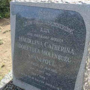 SWANEPOEL Magdalena Catherina Dorethea Molenburg nee BOELIE 1861-1931