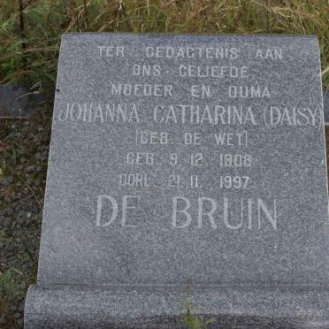 BRUIN Johanna Catharina, de nee DE WET 1908-1997